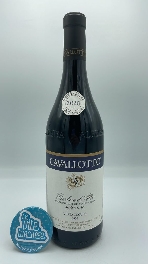 Cavallotto - Barbera d'Alba Vigna Cuculo Superiore prodotto nella vigna Bricco Boschis, con piante di 50 anni e l'affinamento per 18 mesi in botte.