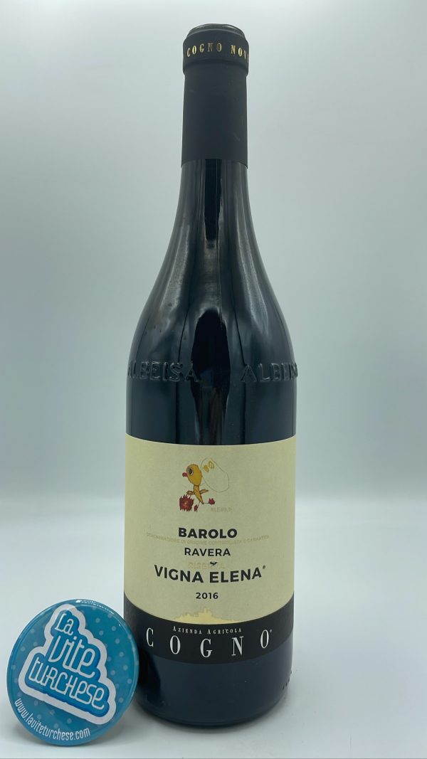 Elvio Cogno – Barolo Riserva Ravera vigna Elena prodotto nella vigna Ravera di Novello con il clone di nebbiolo Michet, invecchiato per 7 anni in cantina.