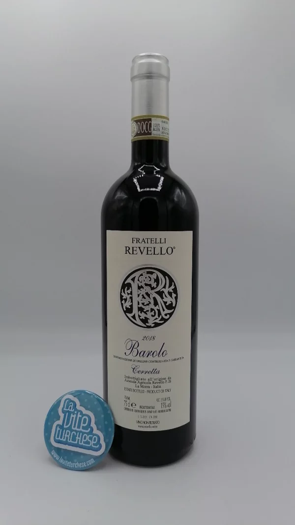 Fratelli Revello - Barolo Cerretta first produced in 2016 in the Serralunga vineyard, vinification in barrique and large oak.