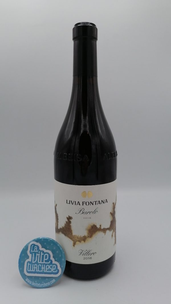 Livia Fontana - Barolo Villero prodotto nella vigna di prima categoria di Castiglione Falletto in sole 4000 bottiglie, affinamento per 40 mesi in rovere.