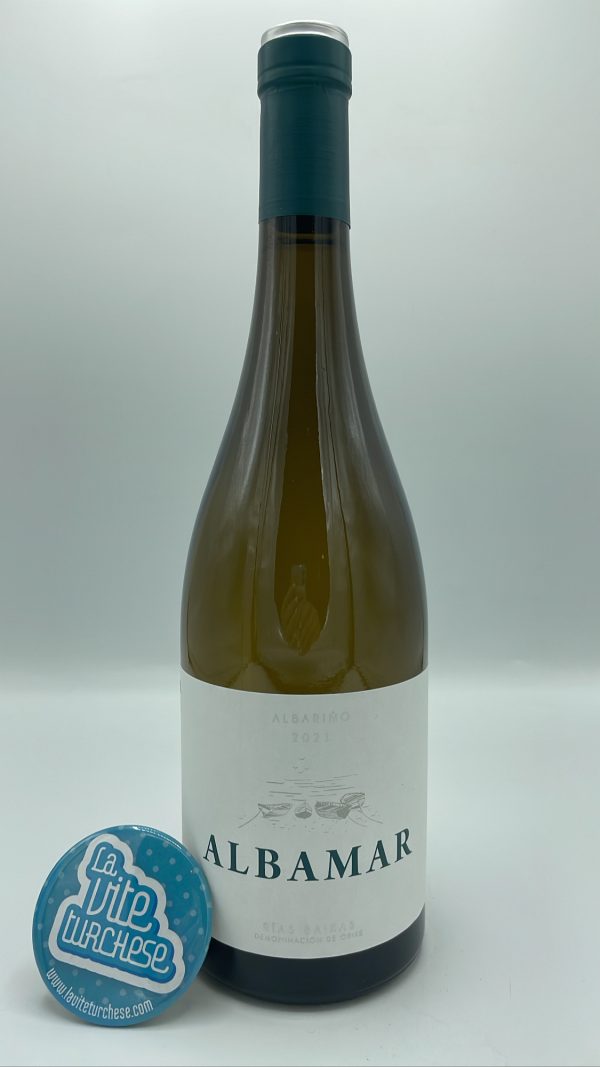 Albamar - Albariño produced the Rias Baixas in Galicia in northern Spain, with oceanfront vineyards, vinified for 8 months on its own lees.