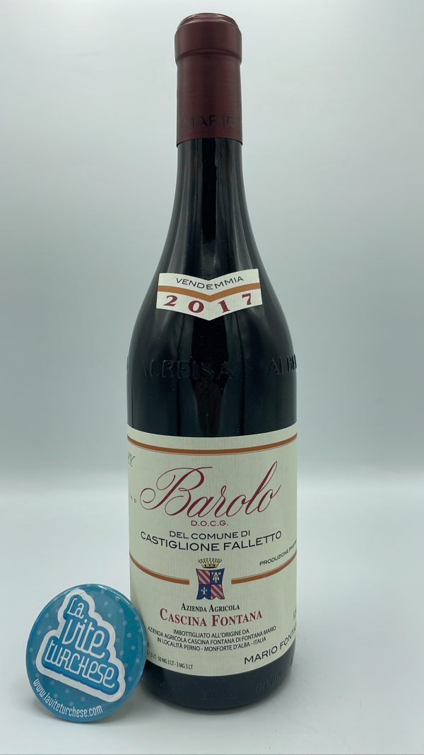 Cascina Fontana - Barolo from the commune of Castiglione Falletto produced from the Villero and Mariondino vineyards, vinified in concrete and large barrel.