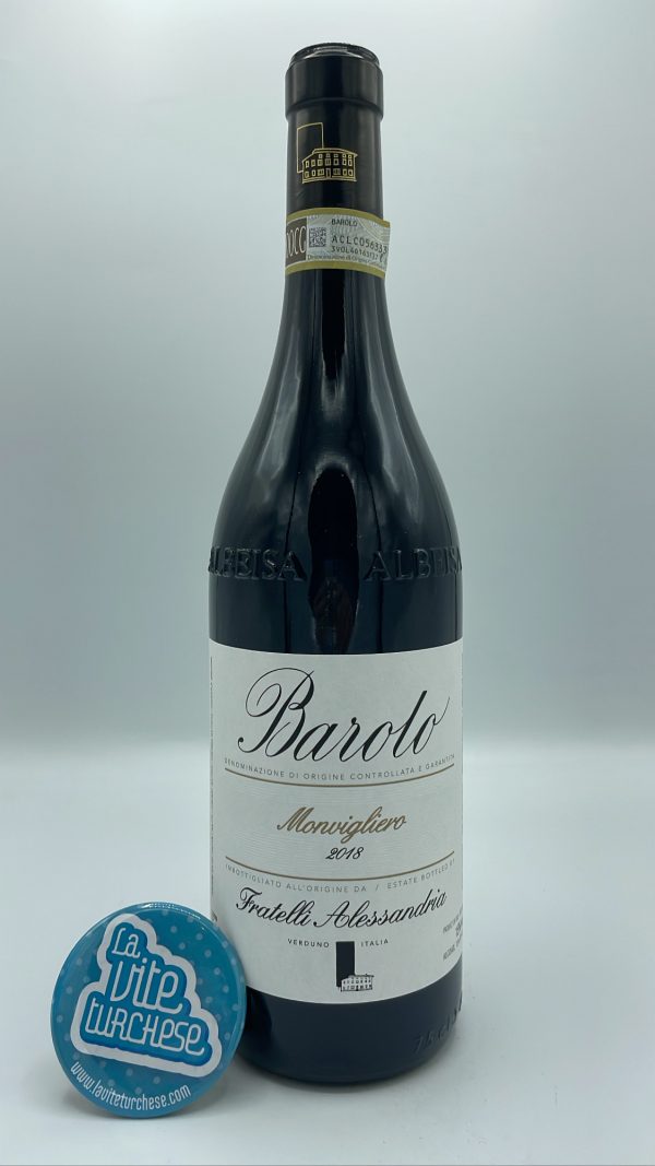 Fratelli Alessandria - Barolo Monvigliero produced in the most important vineyard in Verduno in 6000 bottles, vinified for 3 years in large barrels.