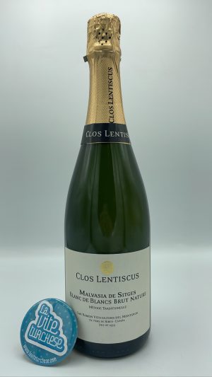 Clos Lentiscus - Malvasia de Sitges Blanc de Blanc Brut Nature made from rare indigenous Malvasia grapes, sulfite-free, 25 months on the lees.