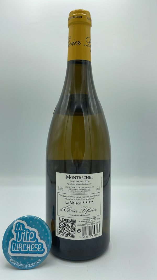 Olivier Leflaive - "Montrachet" Grand Cru best vineyard for the Chardonnay grape variety in the world, 800 bottles produced. 18 months of aging.