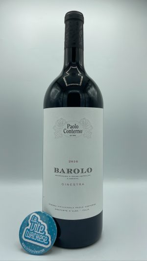 Paolo Conterno – Barolo Ginestra prodotto nella migliore vigna di Monforte, con suoli calcarei e argillosi, invecchiato per 3 anni in botte grande.