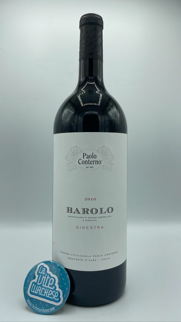 Paolo Conterno - Barolo Ginestra produced in the best vineyard in Monforte, with limestone and clay soils, aged for 3 years in large barrels.