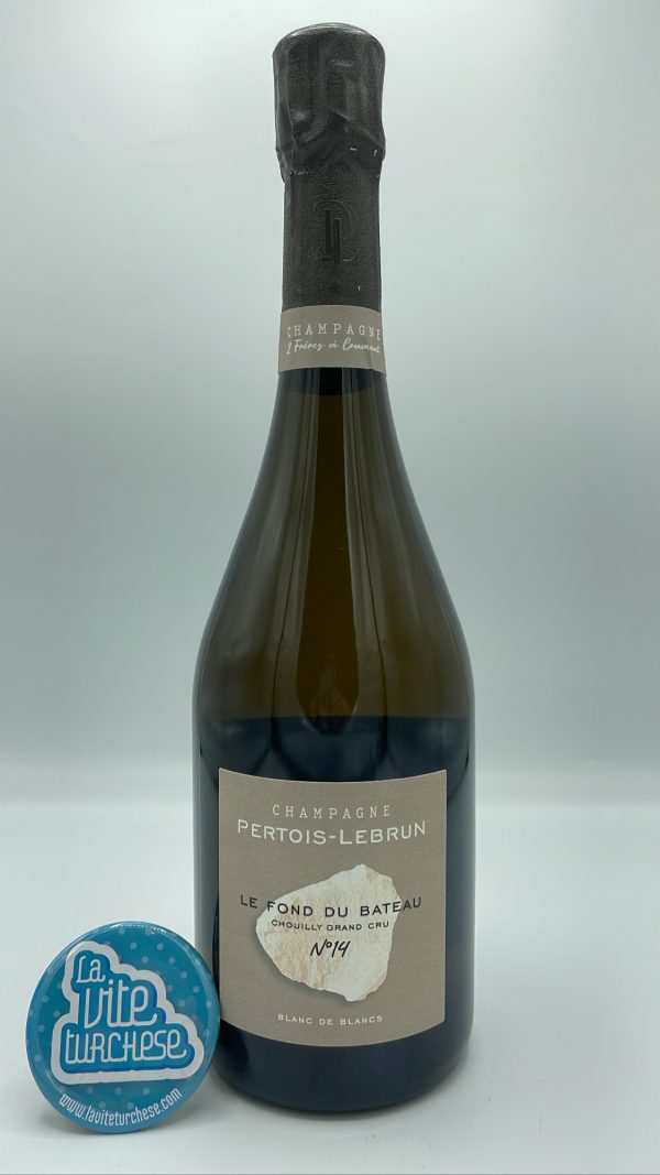 Pertois Lebrun - Champagne Le Fond du Bateau Chouilly Grand Cru made with only Chardonnay grapes, aged for 7 years on the lees.