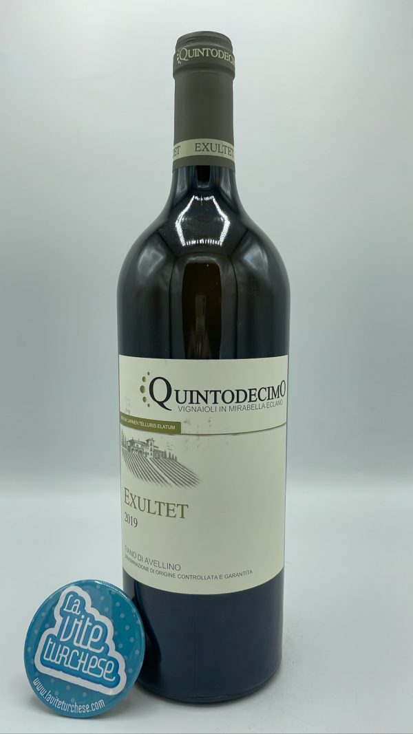 Quintodecimo – Exultet Fiano di Avellino prodotto nella medesima vigna singola con uva Fiano, vinificato per 30% in barrique.