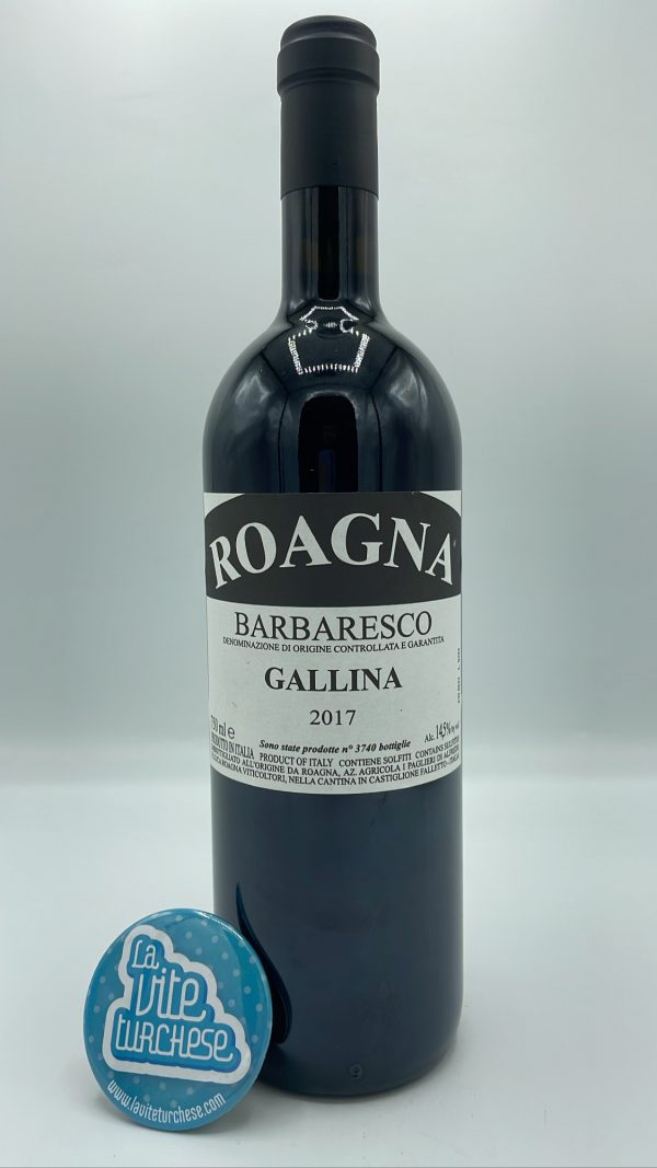 Roagna – Barbaresco Gallina prodotto solamente dal 2014 in circa 3000 bottiglie, vinificato per 5 anni in botte grande di legno.