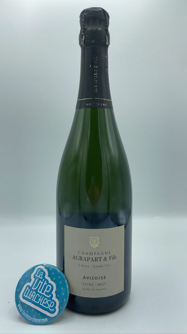 Agrapart & Fils – Champagne Avizoise Grand Cru Blanc de Blanc Extra Brut prodotto con sole vigne grand cru nella Cote de Blanc, uva Chardonnay.