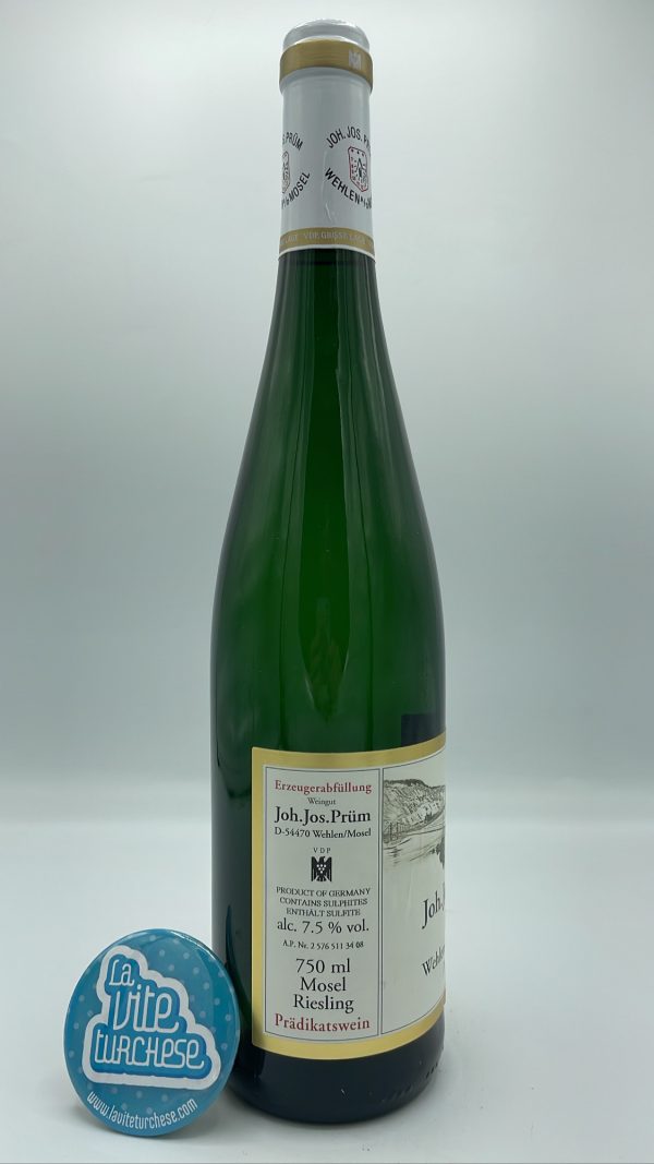 Joh Jos Prüm – Mosel Riesling Wehlener Sonnenuhr Auslese prodotto nell'omonima vigna considerato il Gran Cru migliore in Mosella.