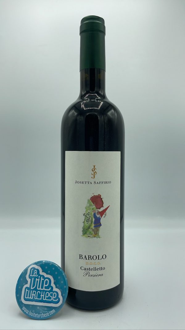 Josetta Saffirio - Barolo Persiera Castelletto produced in the vineyard of the same name located in Monforte d'Alba, aged for 2 years in barrels and cement.