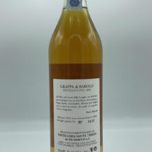 Marolo – Grappa di Barolo 12 anni – 2009 - back Marolo – Grappa di Barolo 12 anni invecchiata in botte, vinacce del millesimo 2009. Distillazione discontinua a bagnomaria.
