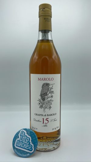 Marolo - 15-year-old Barolo grappa aged in barrels with the pomace from the 2005 vintage. Bain-marie discontinuous distillation.