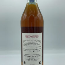 Marolo – Grappa di Barolo 15 anni – 2005 - back Marolo - 15-year-old Barolo grappa aged in barrels with the pomace from the 2005 vintage. Bain-marie discontinuous distillation.
