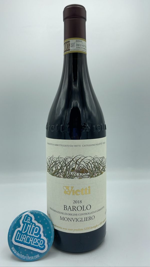 Vietti – Barolo Monvigliero prodotto per la prima volta nel 2018, considerato da sempre la migliore vigna di Verduno, affinato per 24 mesi in rovere.