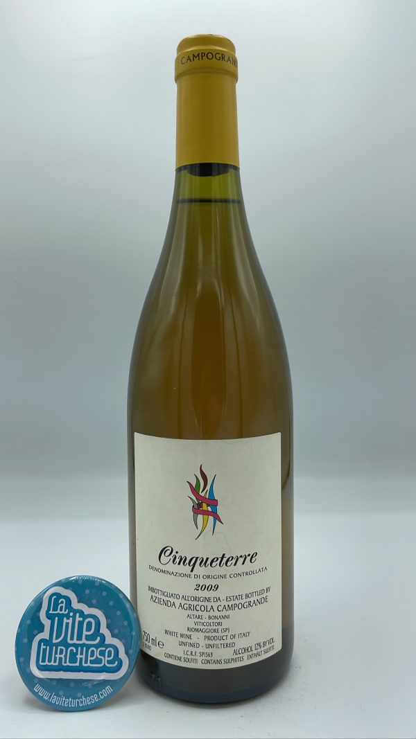 Campogrande - Cinqueterre produced from Bosco and Albarola grapes in Riomaggiore in Cinque Terre in Liguria, heroic viticulture.