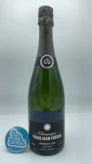 Frerejean Frères - Champagne Premier Cru Extra Brut produced from premier cru vineyards at Avize in the Cote de blanc, 50% Chardonnay and 50% Pinot Noir.