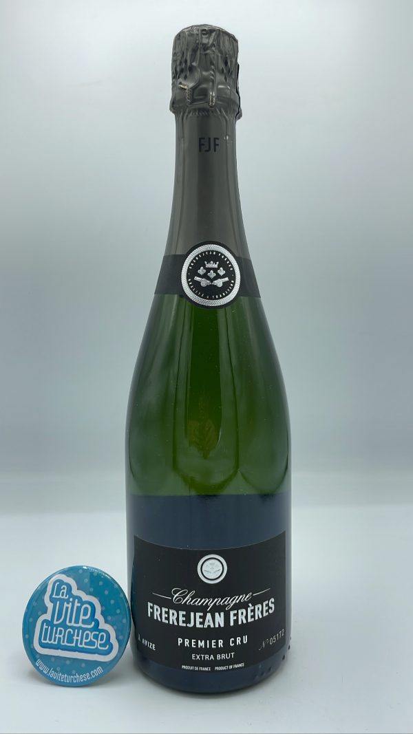 Frerejean Frères – Champagne Premier Cru Extra Brut prodotto con vigneti premier cru ad Avize nella Cote de blanc, 50% Chardonnay e 50% Pinot Nero.