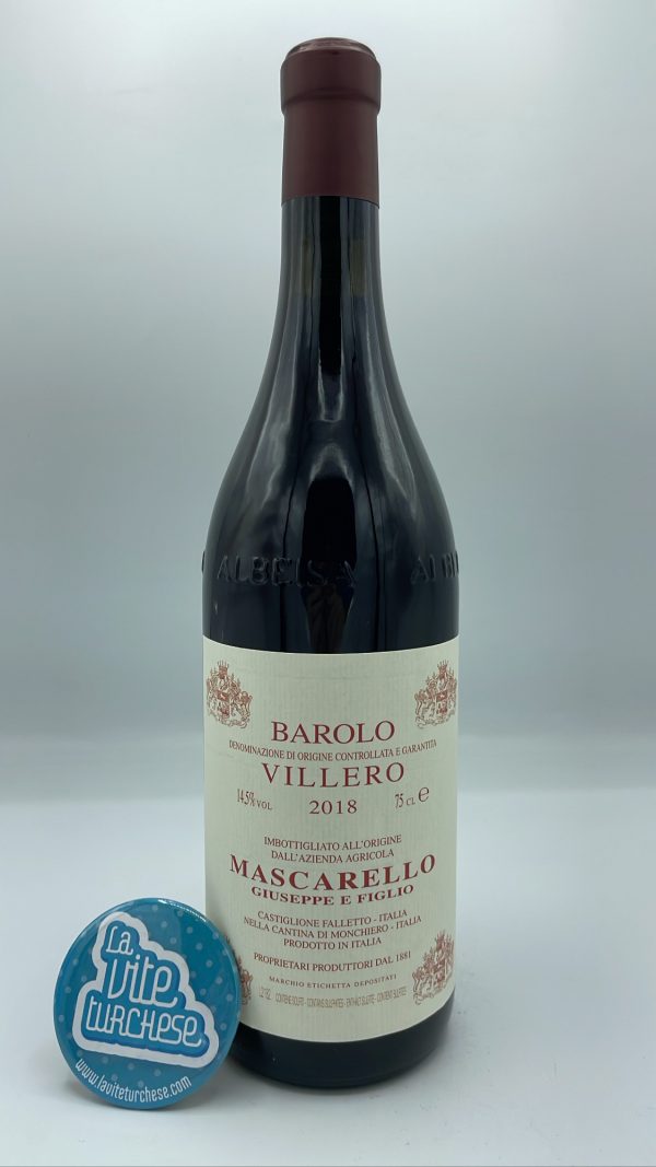 Giuseppe Mascarello - Barolo Villero produced in the same vineyard located in the municipality of Castiglione Falletto, aged in large barrels.