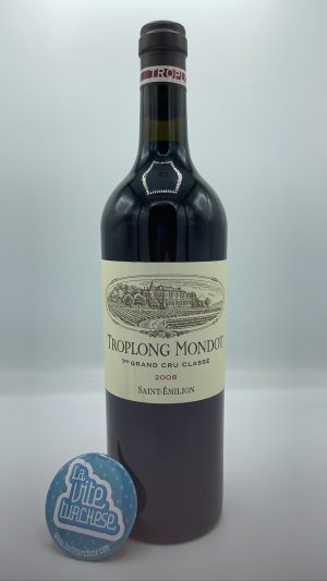 Troplong Mondot – 1er Grand Cru Classé Saint Émilion prodotto con il 90% Merlot, 5% Cabernet Sauvignon e 5% Cabernet Franc.