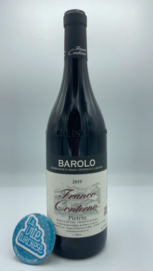 Franco Conterno - Barolo Pietrin produced from the combination of vineyards located between Monforte d'Alba, Castiglione Falletto and Novello. 24 months of aging.