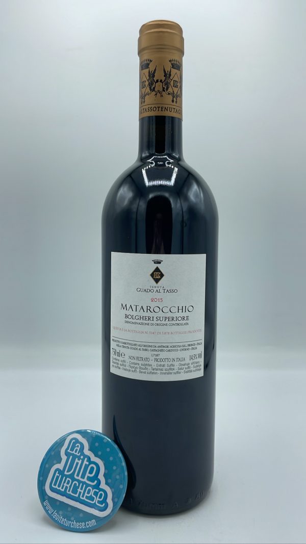 Guado al Tasso - Matarocchio Bolgheri Superiore - 2015 - back Guado al Tasso - Matarocchio Bolgheri Superiore prodotto da una micro parcella di Cabernet Franc, invecchiato per 18 mesi in barrique nuove.