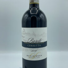 Schiavenza – Barolo Cerretta – 2019 Schiavenza – Barolo Cerretta prodotto nella medesima vigna situata a Serralunga, nella parte più alta chiamata Bricco, vinificato in legno per 3 anni.