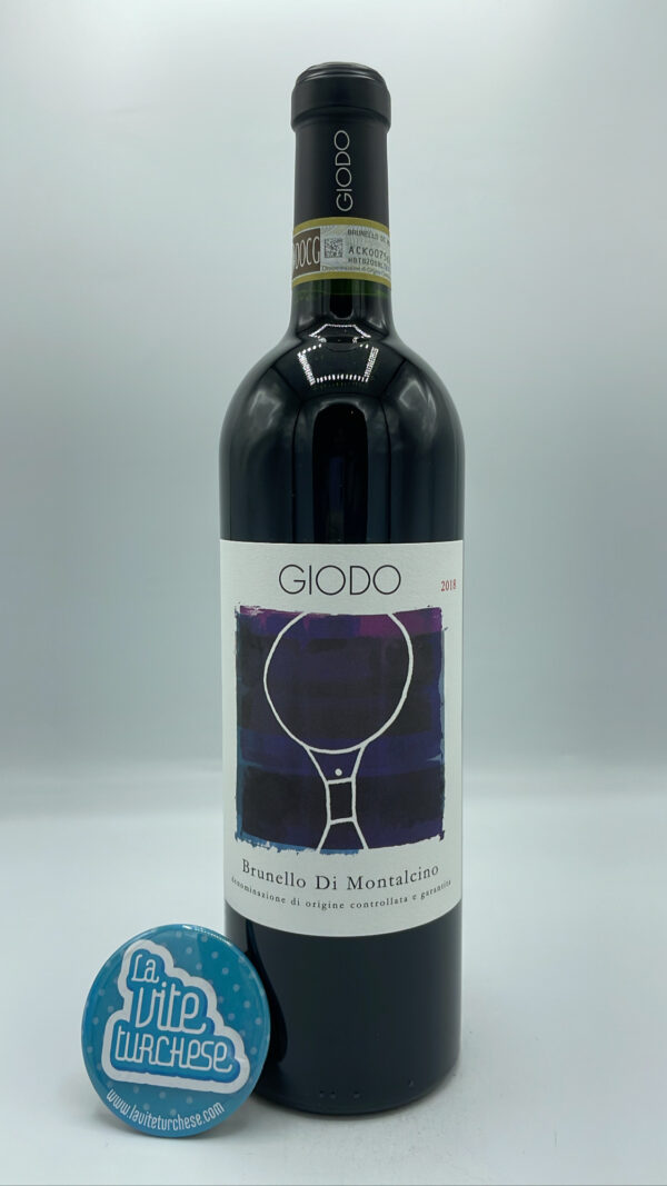 Giodo - Brunello di Montalcino made from 20-year-old vines, aged for 30 months in tonneaux and large barrels and concrete tanks.
