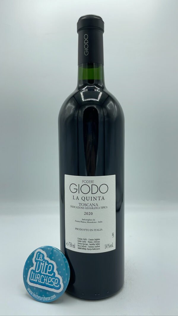 Giodo – La Quinta Toscana Igt – 2020 - back Giodo - La Quinta Toscana Igt made from Sangiovese grapes, vinified for 12 months in tonneaux and large 2500-liter barrels.