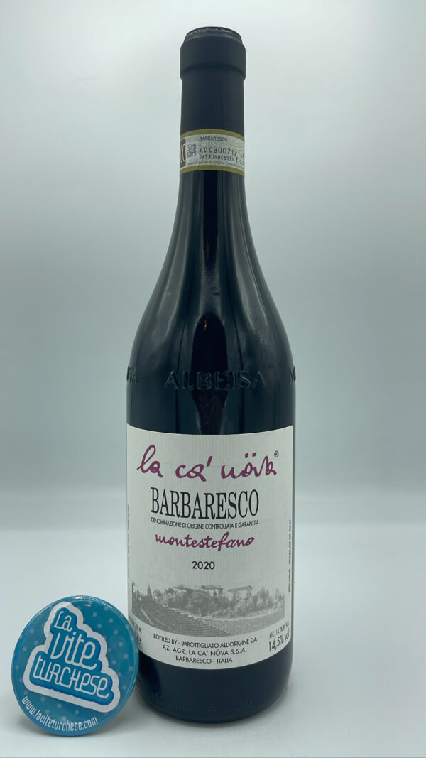 La Ca' Nova – Barbaresco Montestefano prodotto nell'omonima vigna situata a Barbaresco invecchiato in botti di rovere per 18 mesi. 6000 bottiglie