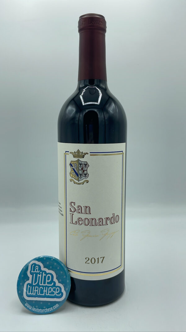 Tenuta San Leonardo - San Leonardo Rosso produced in Trentino, an iconic Italian wine for the Bordeaux blend, produced since 1982.