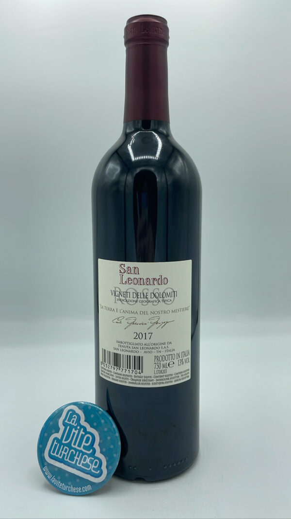 Tenuta San Leonardo - San Leonardo Rosso produced in Trentino, an iconic Italian wine for the Bordeaux blend, produced since 1982.