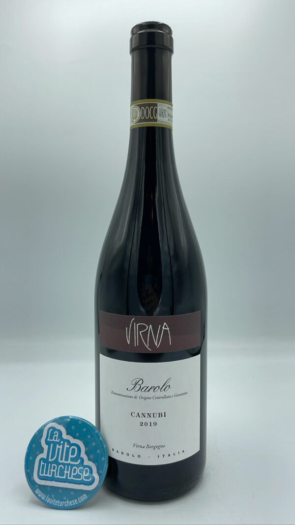 Virna - Barolo Cannubi produced in the vineyard of the same name, considered by history and location the best in the entire Barolo area. 7000 bottles.
