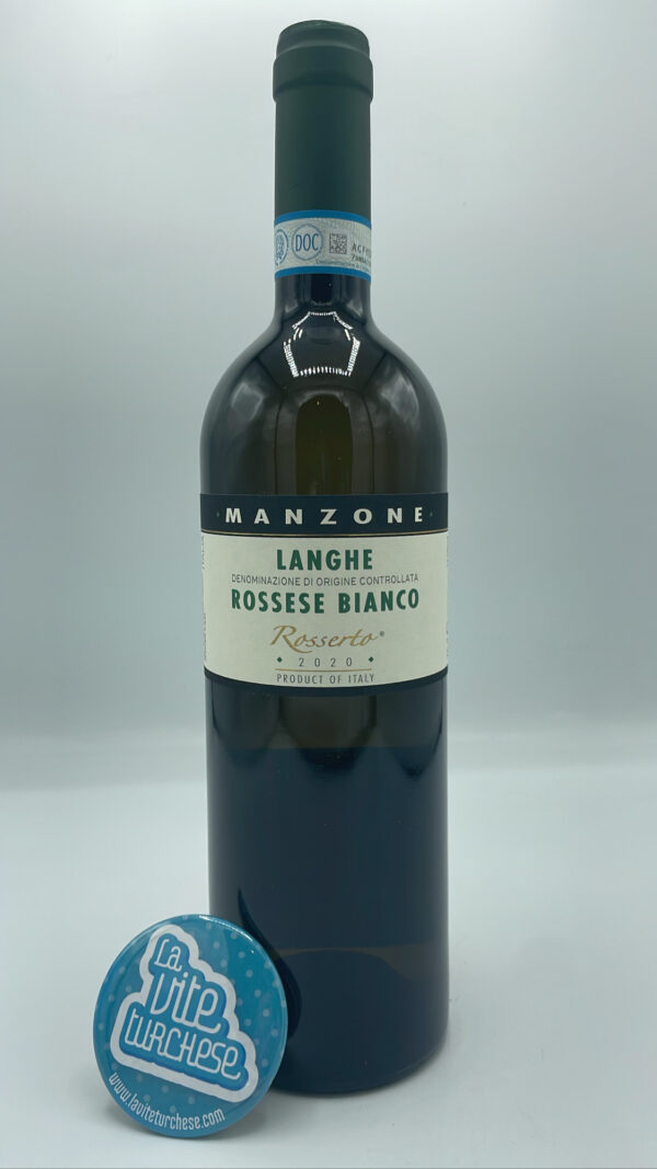 Giovanni Manzone - Langhe Rossese Bianco Rosserto prodotto unicamente a Monforte d'Alba, clone antico, riscoperto negli anni '70. vino vegetale e ricco.