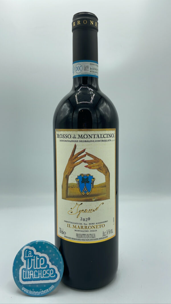 Il Marroneto - Rosso di Montalcino Ignaccio è prodotto da una piccola parte di vigna con età di 50 anni, invecchiato per 8 mesi in botte.