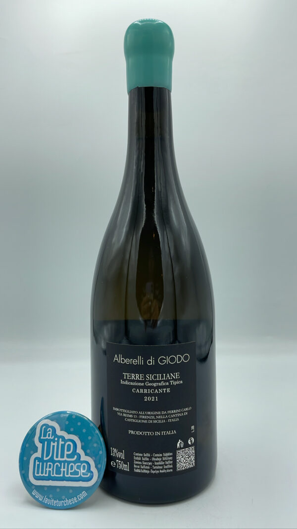 Alberelli di Giodo - Carricante Terre Siciliane produced from 50-year-old plants at 900 meters on Etna, in only 2,500 bottles.