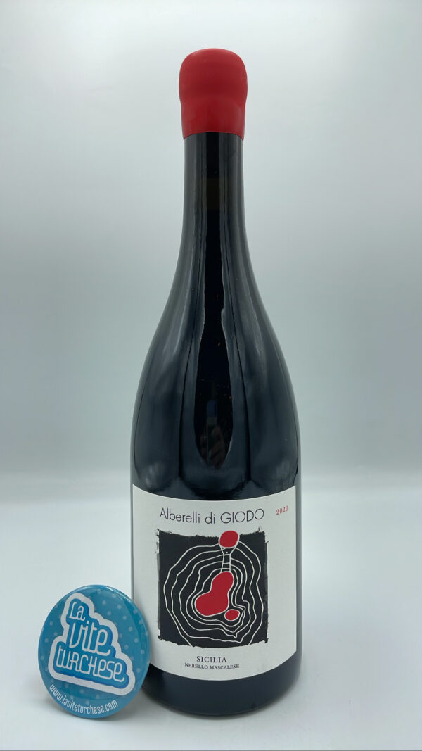 Alberelli di Giodo - Nerello Mascalese Terre Siciliane produced on the northern slope of Etna volcano, 80-year-old plants. 7000 bottles.