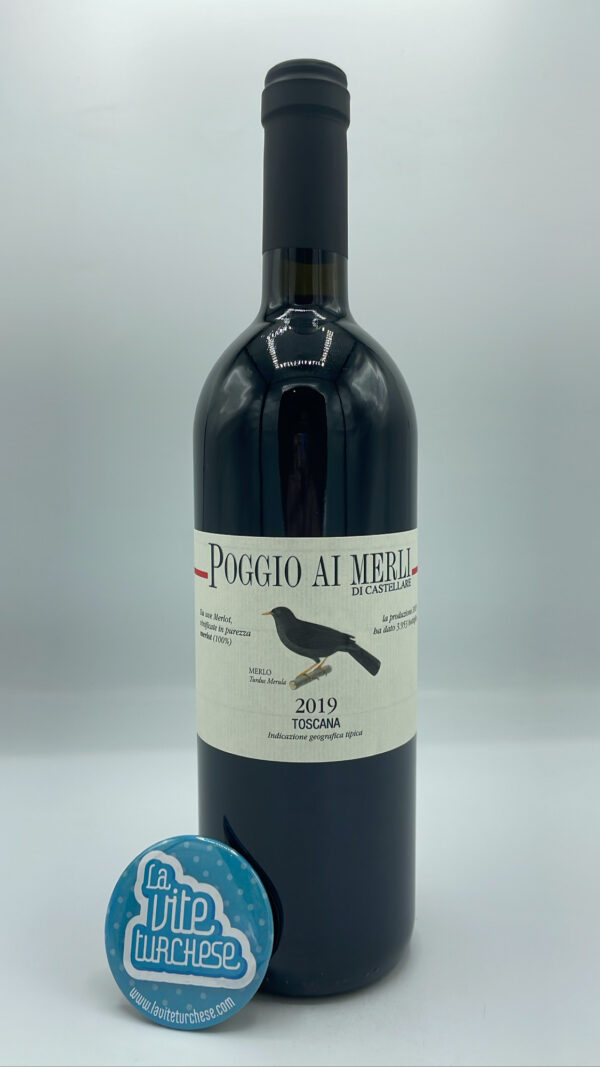 Castellare di Castellina - Poggio ai Merli produced with Merlot grapes since 1999 in the Chianti Classico area, aged for 30 months in barrique.