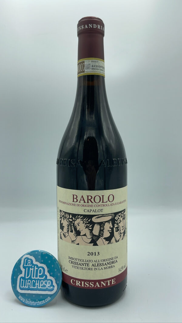 Crissante - Barolo Capalot prodotto nell'omonima vigna di 70 anni situata a La Morra, invecchiato per 24 mesi in botti grandi di rovere.