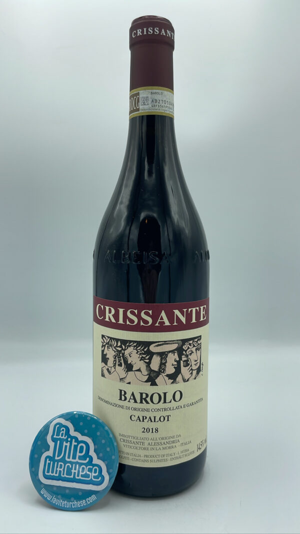 Crissante - Barolo Capalot produced in the 70-year-old vineyard of the same name located in La Morra, aged for 24 months in large oak barrels.