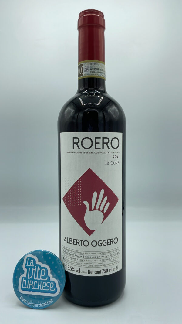 Alberto Oggero – Roero DOCG prodotto nella vigna Le Coste di Santo Stefano Roero, con piante di 30 anni e l'affinamento per 10 mesi in tonneaux.