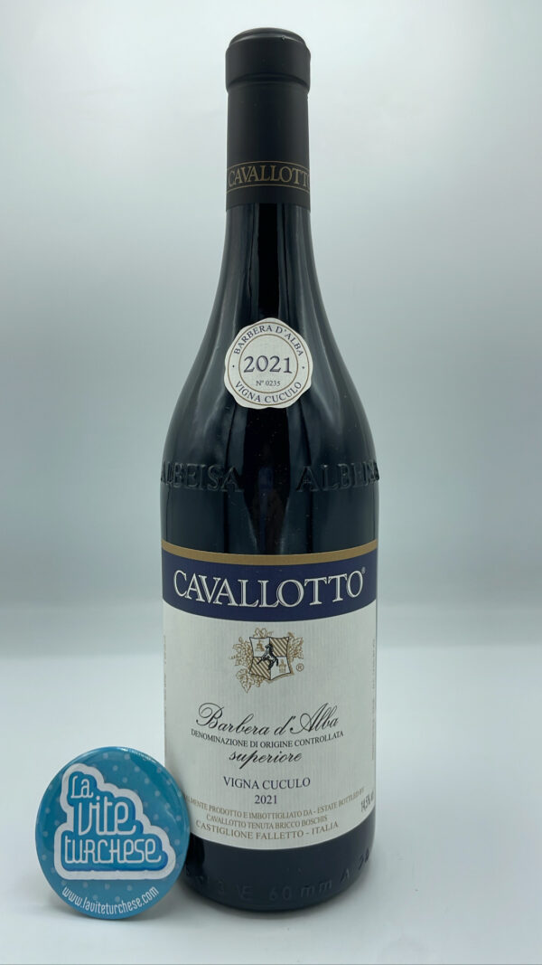 Cavallotto - Barbera d'Alba Vigna Cuculo Superiore produced in the Bricco Boschis vineyard, with 50-year-old vines and aging for 18 months in barrels.