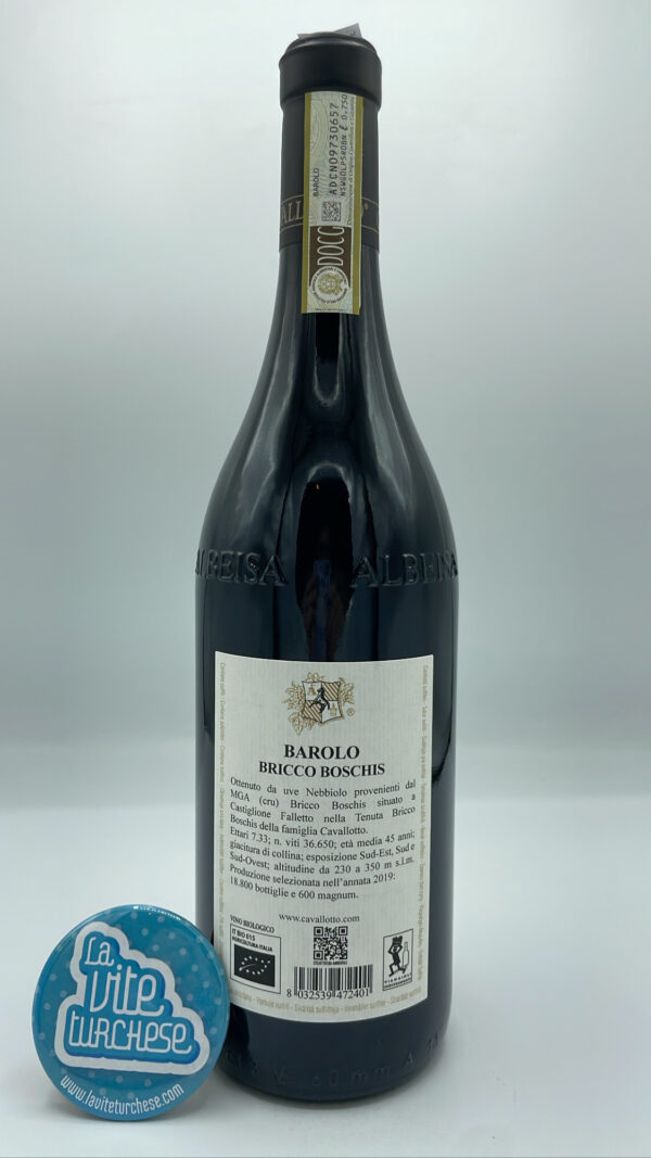 Cavallotto - Barolo Bricco Boschis proviene dall'omonima vigna situata nel comune di Castiglione Falletto nelle Langhe, Unesco.