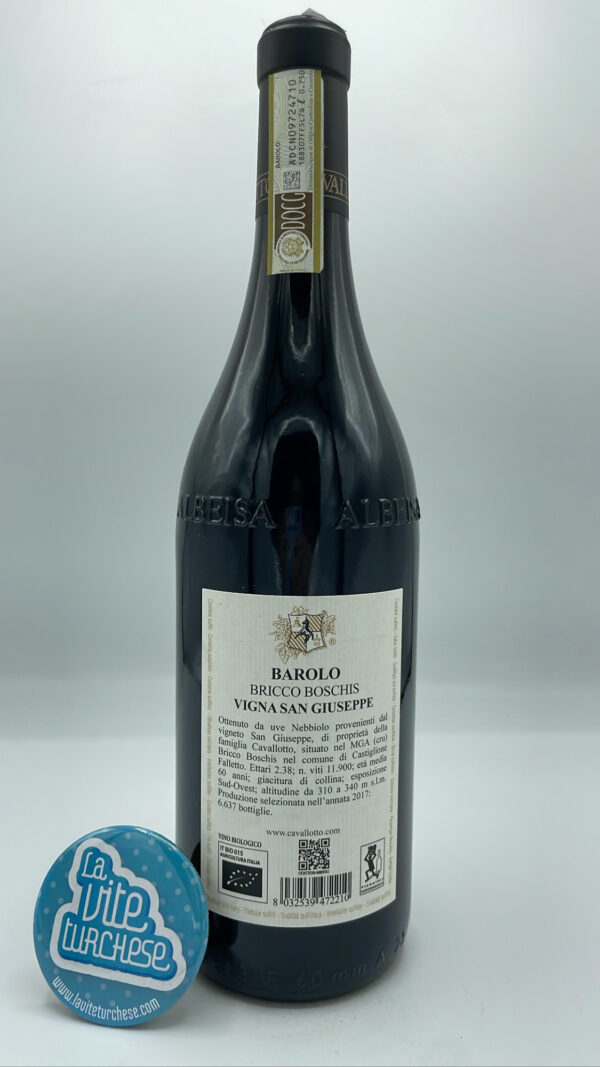 Cavallotto - Barolo Riserva Bricco Boschis Vigna San Giuseppe prodotto nell'omonima vigna situata a Castiglione Falletto, invecchiato per 5 anni.