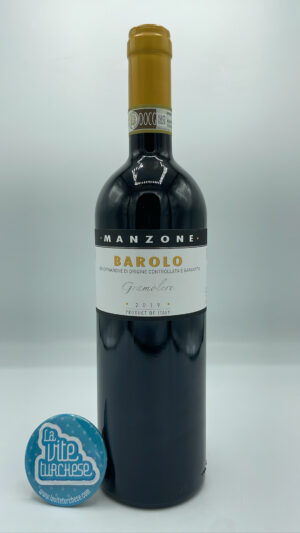 Giovanni Manzone – Barolo Gramolere prodotto nell'omonima vigna situata a Monforte d'Alba, esposta a sud ovest con suoli argillosi ricchi di pietre.