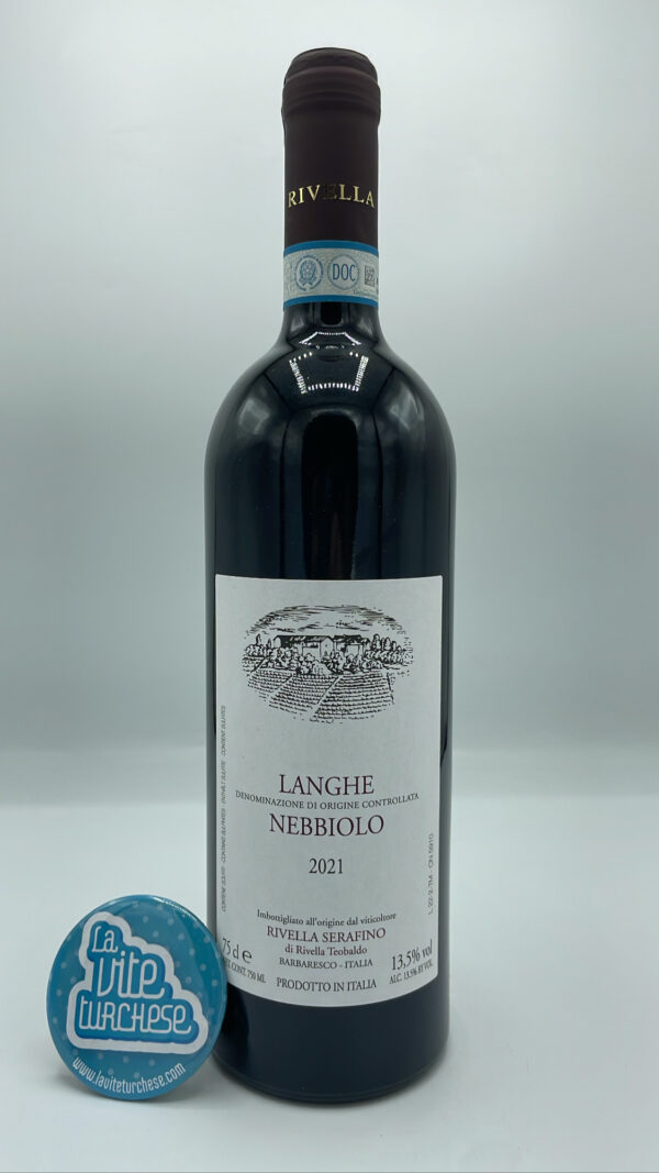 Rivella Serafino – Langhe Nebbiolo prodotto con le piante più giovani della vigna "Montestefano" a Barbaresco nelle Langhe. 2500 bottiglie prodotte.