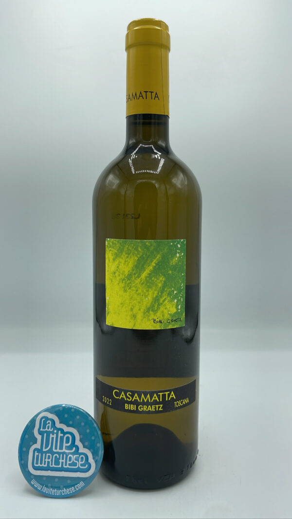 Bibi Graetz - Casamatta Toscano Bianco made from Vermentino, Trebbiano and Moscato grapes, aged in steel tanks.