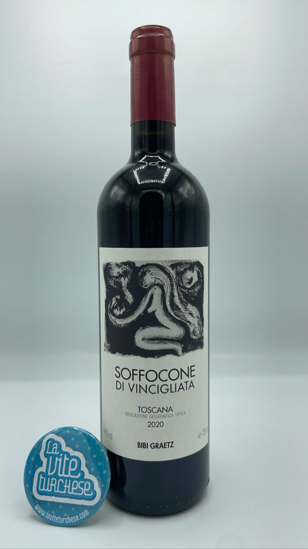 Bibi Graetz – Soffocone di Vincigliata Toscana IGT prodotto con le vigne adiacenti al castello di Vincigliata, uva Sangiovese, Canaiolo e Colorino.